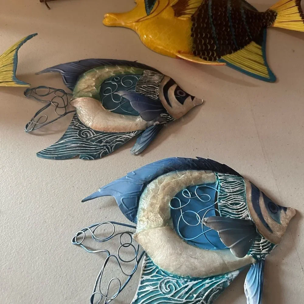 Red and Yellow Fish Decor with Artistic Design